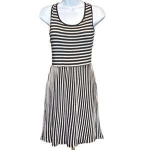 Striped Black and White Women's Dress